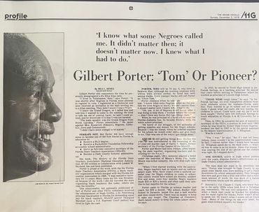 One of my articles published on Dr. Porter