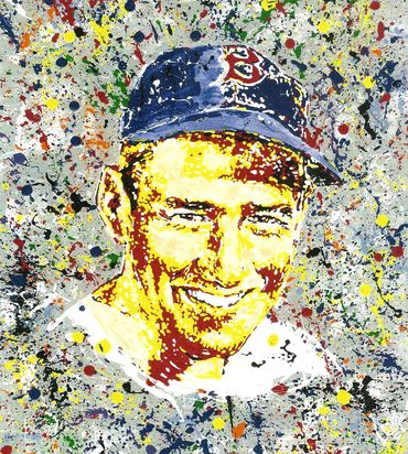 Ted Williams, acrylic on canvas