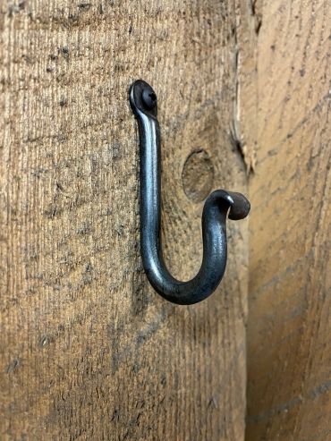simple hand-forged wrought iron wall hook