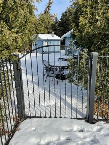 decorative wrought iron fence gate
