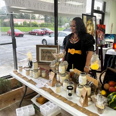 Southern Cynt Candles soft launch at Sinewy Organics.