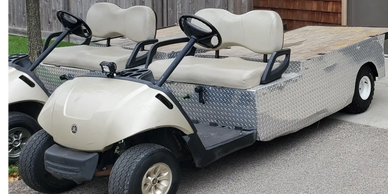 Flatbed golf cart rentals for a festival in northern illinois