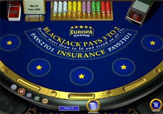 De Blackjacktafels bij Europa  Ideal Casino een lust voor het oog, de software is erg goed, KLIK NU
