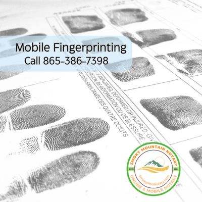 Smoky Mountain Notary provides mobile fingerprinting services in Knoxville & surrounding areas.