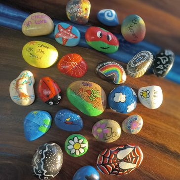 Wood River Studio tables, Mangrove Rocks, smile