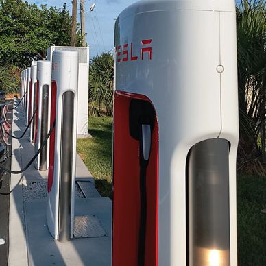 Tesla supercharger station