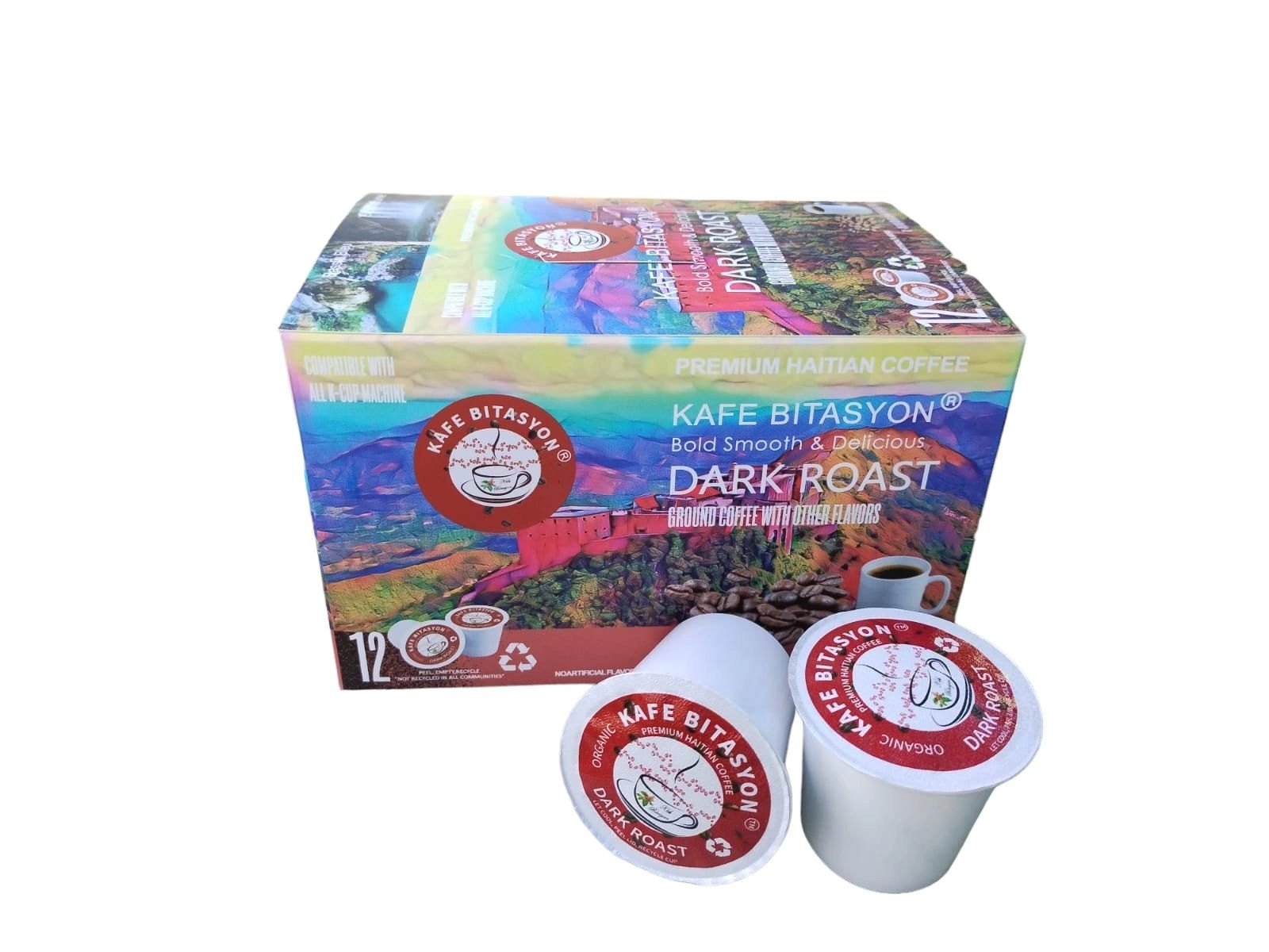 Coffee KAFE BITASYON Capsules, Dark Roast, Premium Haitian Coffee,12 Count,