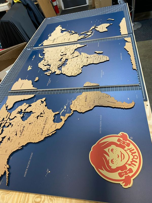 Custom Wall Graphic Panel Fabrication for Wendy's Fast Food chain