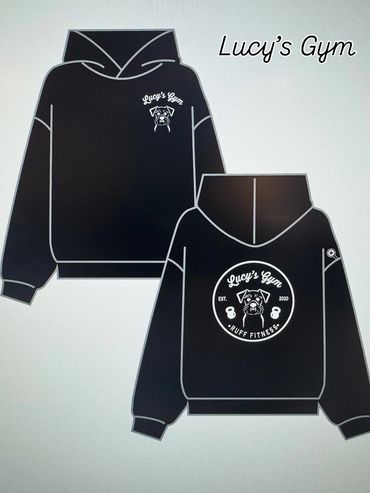 digital example of a hoodie designed front and back