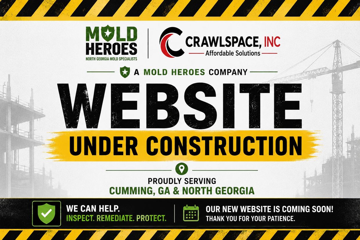 Website under construction by Mold Heroes and Crawlspace, Inc., serving North Georgia.