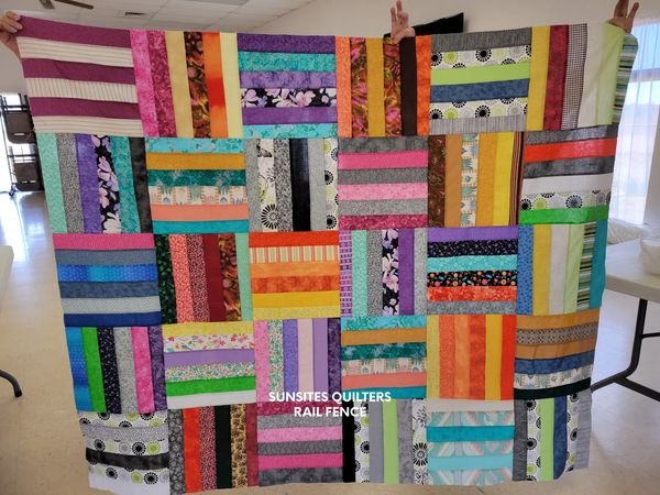 RAIL FENCE Scrap Quilt
Size:_____
Handmade by Kay, 2023
All new fabric, Backing is____, Binding is _