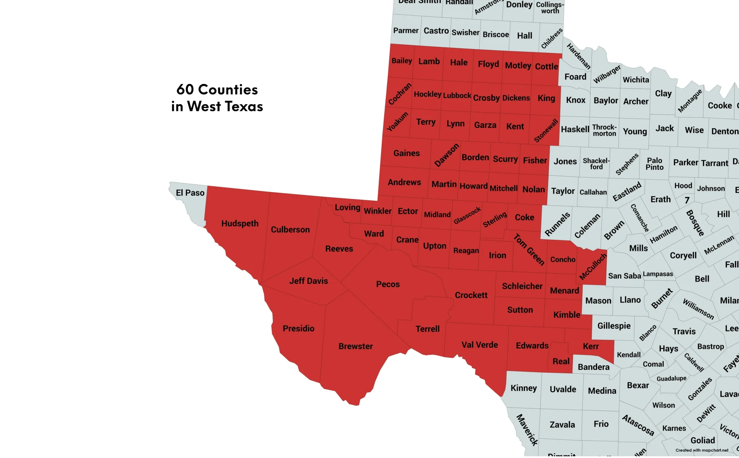 Texas County map