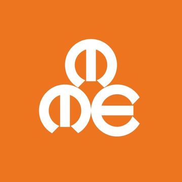 Turuncu arka planda beyaz geometrik şekillerden oluşan logo.