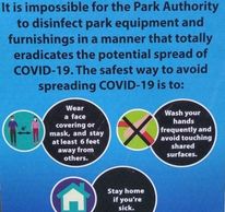 COVID-19 County Park Sign