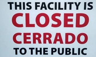 County Park Field Closure Sign