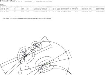 Technical schematic drawing with overlapping geometrical shapes and annotations.