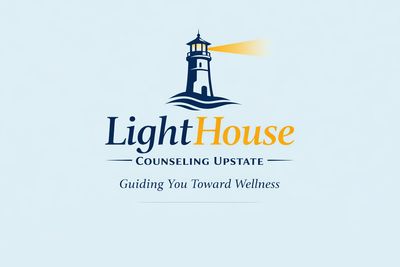 Logo of LightHouse Counseling Upstate with a lighthouse icon.