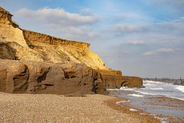 dramatic coastline, sea craving into the coast, coastal erosion, north sea