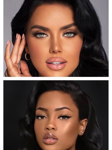 african American girl and Caucasian girl wearing wigs and hair extensions