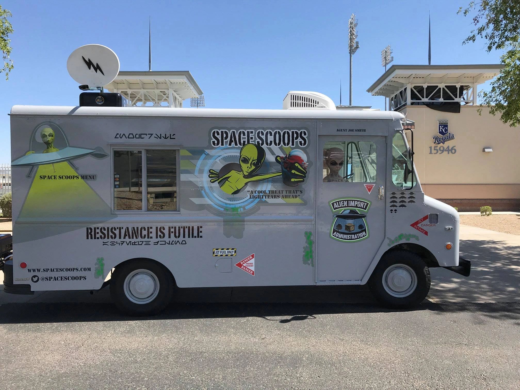 Space Scoops Food Truck, Food Truck, Italian Ice