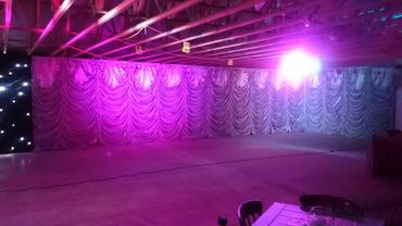Room drape in old barn