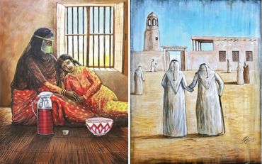 لوحات للفنان حسن بوجسوم