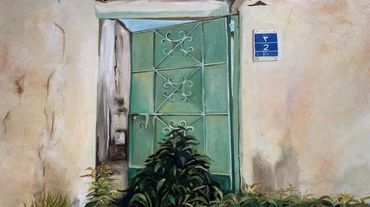 لوحة للفنانه عايشه فخرو