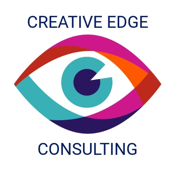 Creative edge logo of coloured eye