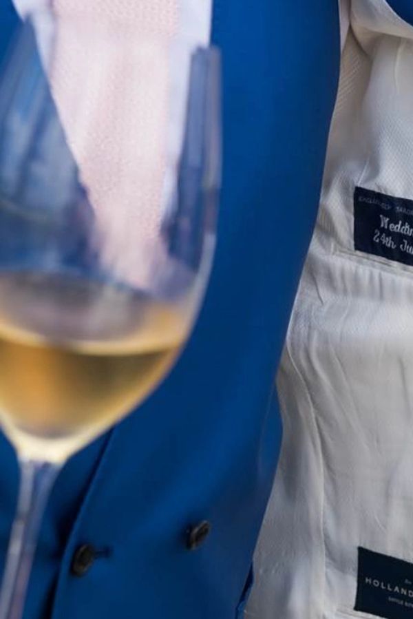 custom name label for wedding with Bill Yonke clothier