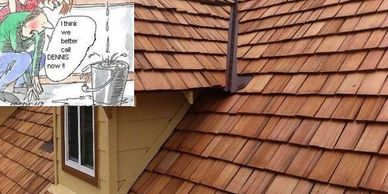 Wood shingle roofing by D B roofing 