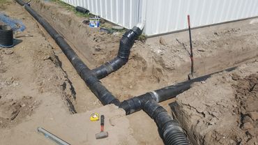 Drainage Work Ditch Excavation Pipe