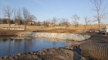 Pond Work Riprap Culvert Grade Excavation