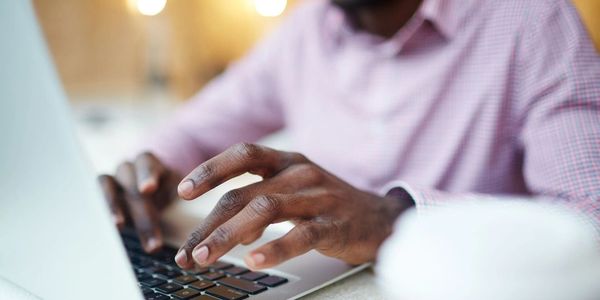 Person using a laptop.