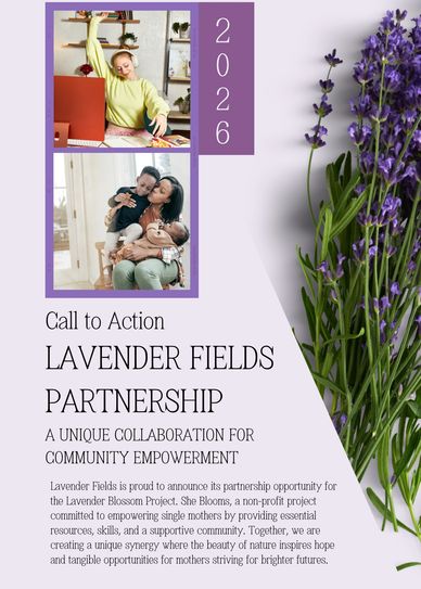 Lavender Fields announces partnership to empower single mothers through community support and nature.