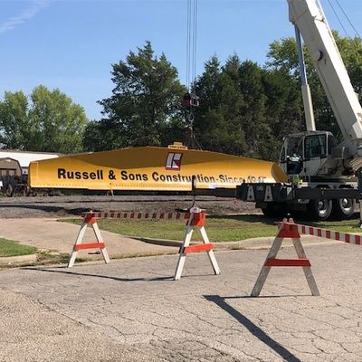 "Double Dude" being put in place by TCI Industrial Services from Fredonia, KS August 22, 2023