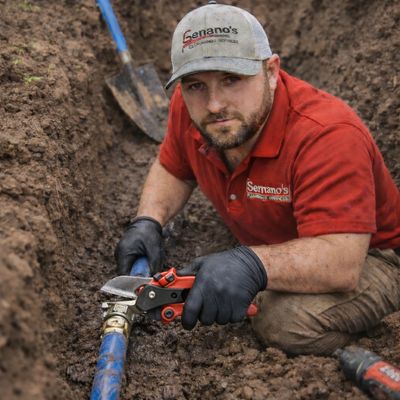 Plumber repairing a water line in Marrero, LA (leak detection & pipe repair).