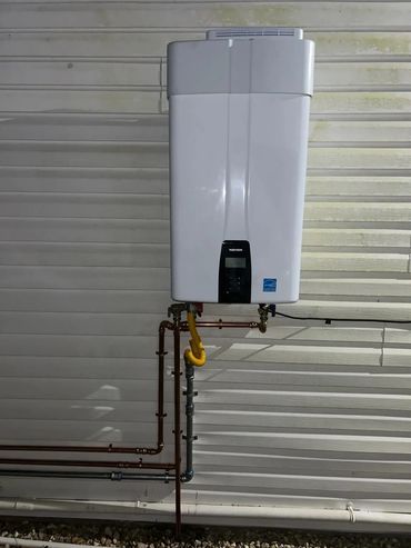 Navien tankless water heater install by Serrano’s Plumbing Services in Southeast Louisiana.