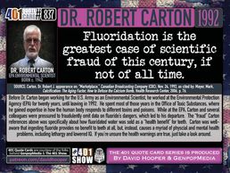 Dr. Robert Carton, fluoride, fluoridation, water, tooth decay, poison, fraud, passive, Pineal gland