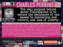 Charles Perkins, EPA fraud, water fluoridation is poison, loss of liberty, control masses. 401 Quote