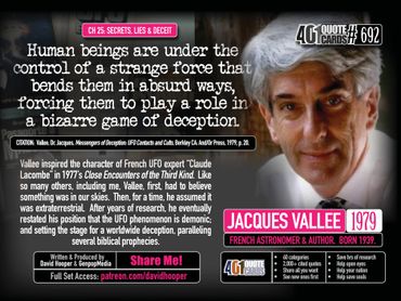 Jacques Vallee Quote: Human beings are under the control of a strange force that bends them ...