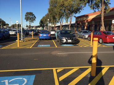 shared zone disabled bay line marking