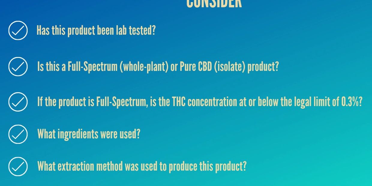 CBD product characteristics to consider