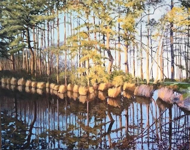 "Last Rays of Sun" mixed media on foam core.
24 x 30 framed
$600