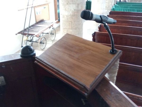 Bespoke Pulpit mounted microphone.