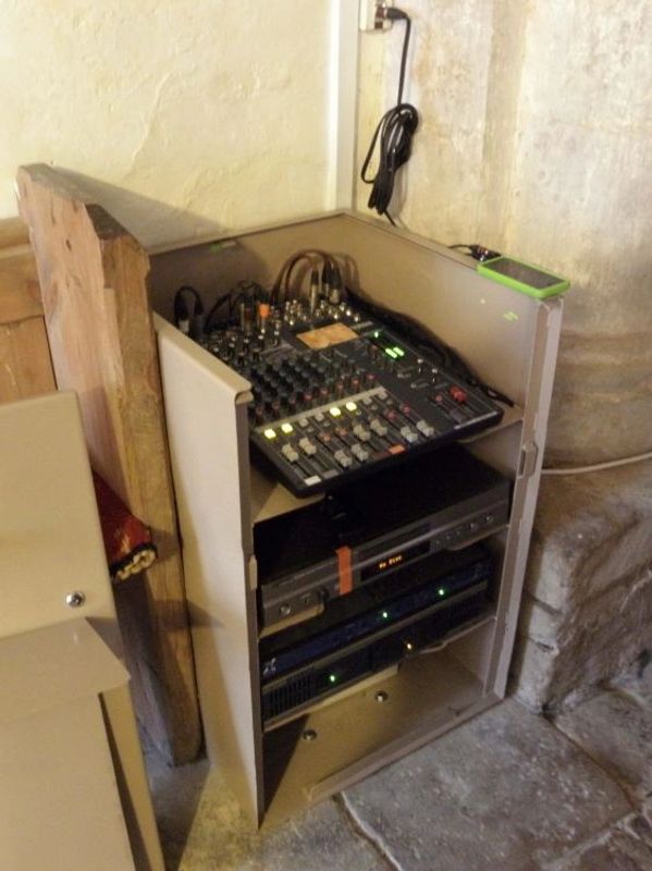 Secure cabinet installed in corner