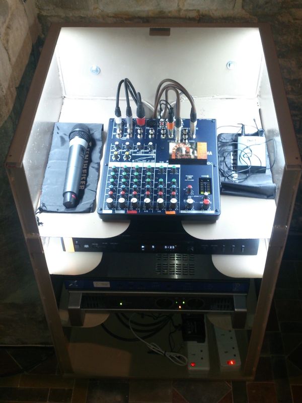 Lenton cabinet Yamaha Sennheiser