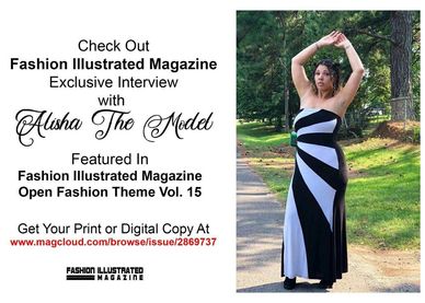 Model Alisha poses for Fashion Illustrated Magazine's exclusive interview.