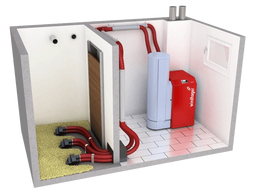 Windhager pellet storage room