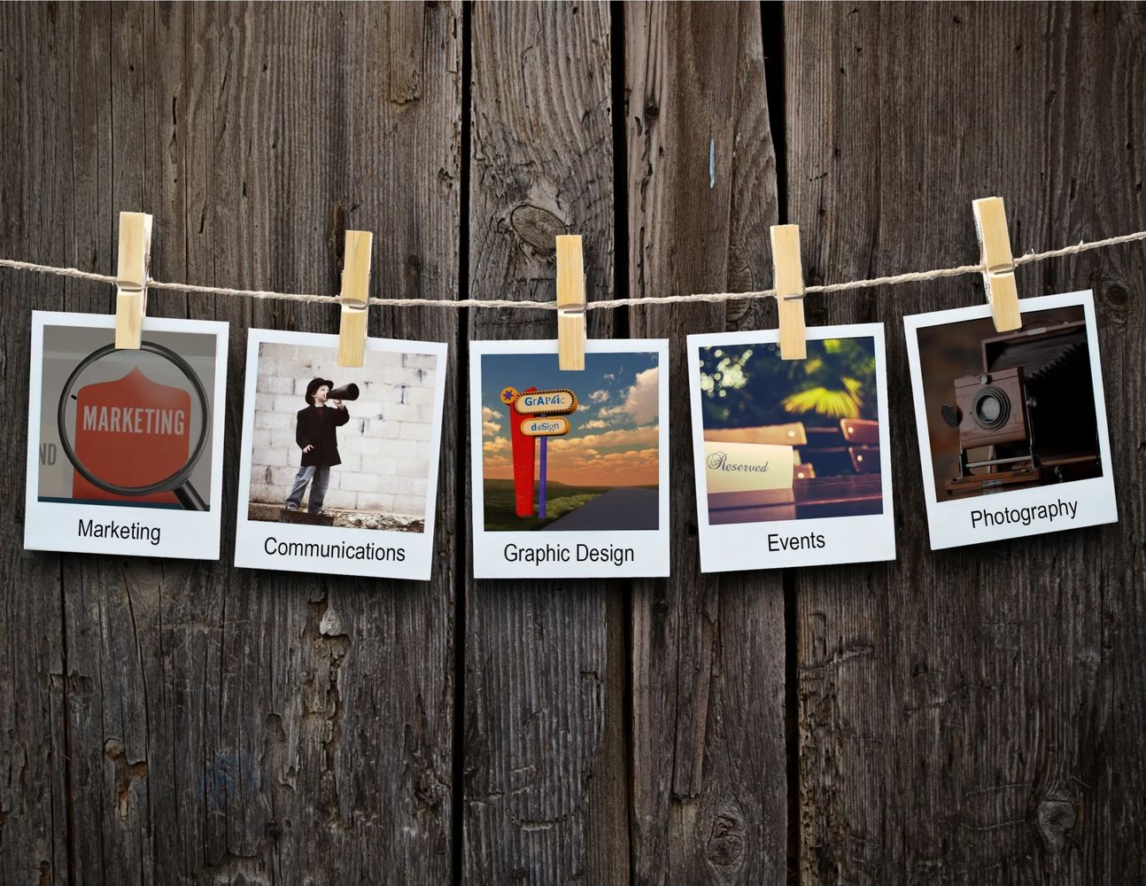 Myriad Marketing services include Marketing, Communications, Graphic Design, Events and Photography