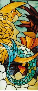 Stained glass mermaid